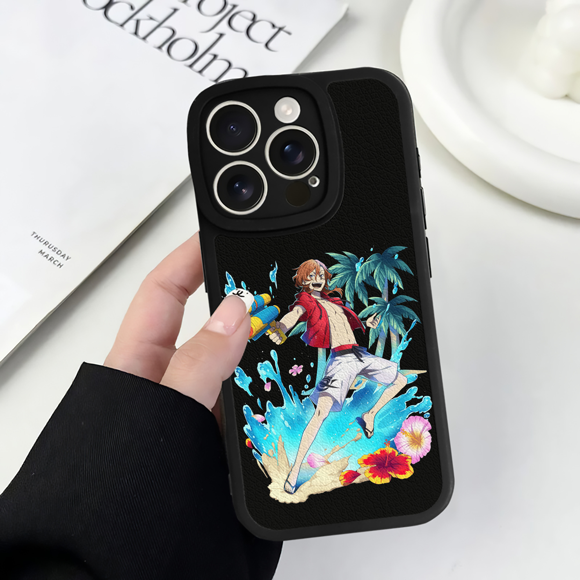 （画像用） 文豪ストレイドッグス Bungo Stray Dogs 【iPhone 16シリーズ対応】シリコンスマホケース（レザー調） 材質：シリコン